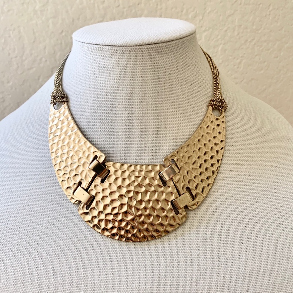 J crew gold statement necklace